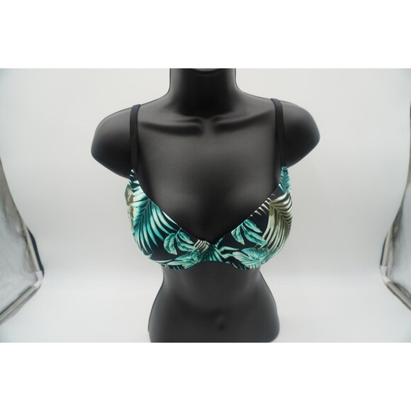 Victoria Secret Pink Brand Tropical Print Palm Leaf Design Padded Bra Size 34D - Picture 1 of 8